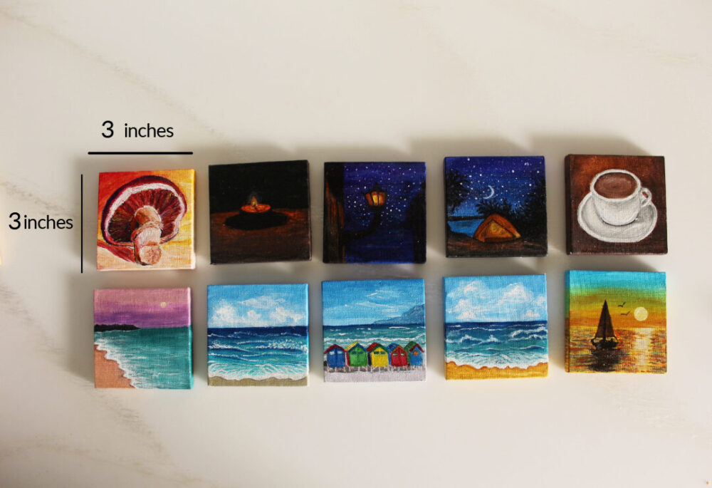 Miniature Art on Canvas