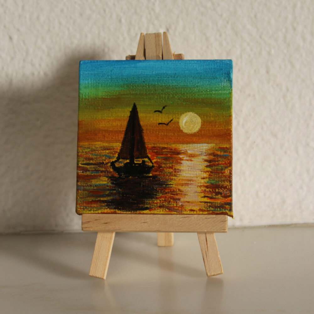 sailboat on canvas
