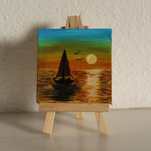 sailboat on canvas
