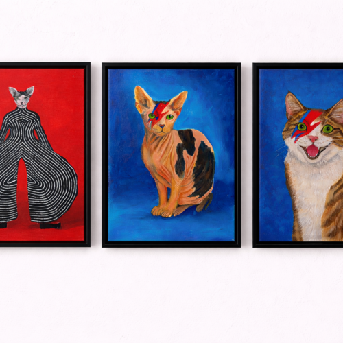 David Bowie Themed Cats